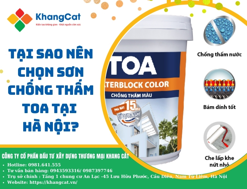 Tại sao nên chọn sơn chống thấm TOA tại Hà Nội?